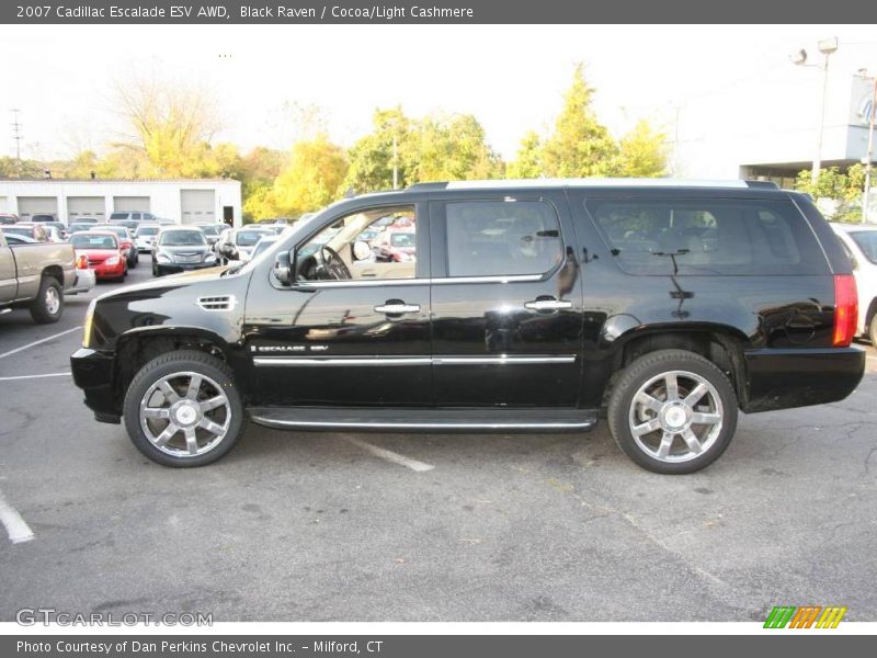 Black Raven / Cocoa/Light Cashmere 2007 Cadillac Escalade ESV AWD