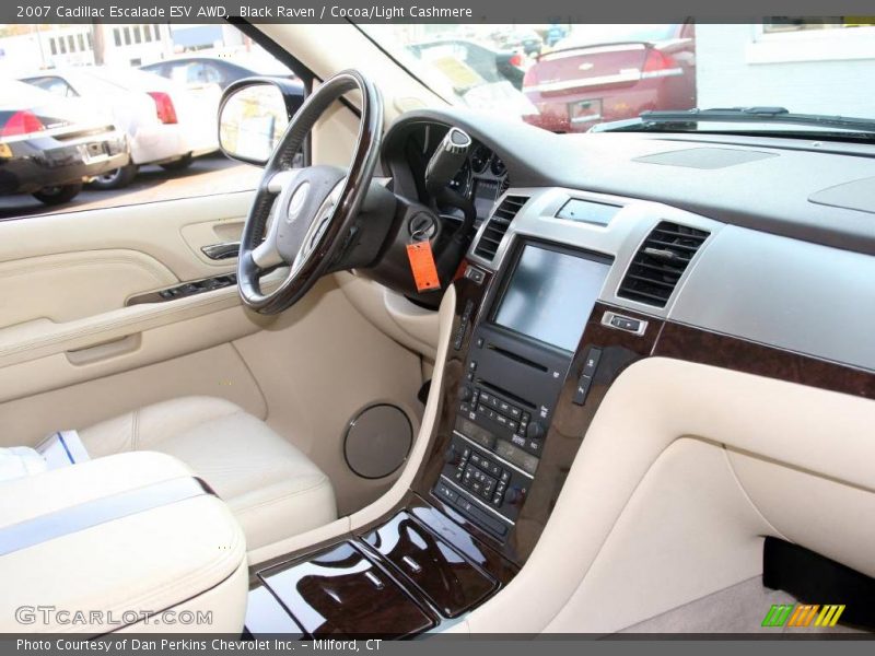 Black Raven / Cocoa/Light Cashmere 2007 Cadillac Escalade ESV AWD