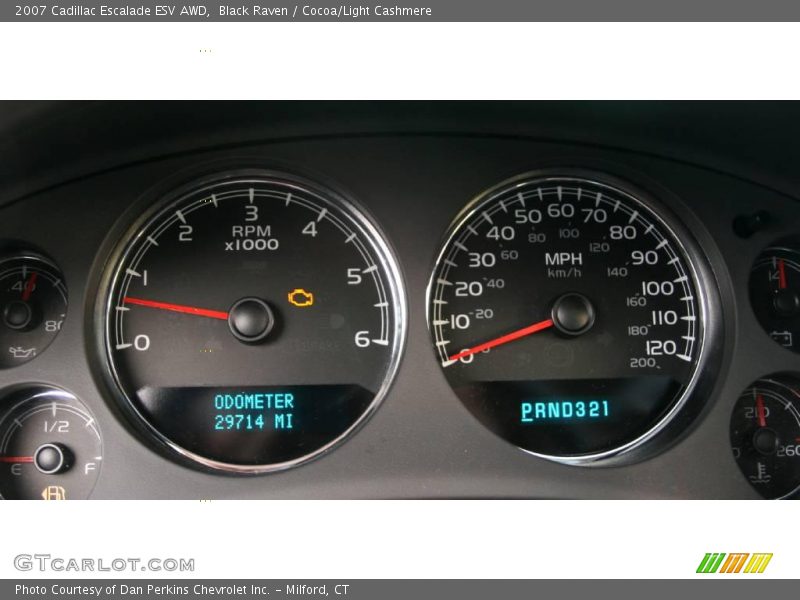 Black Raven / Cocoa/Light Cashmere 2007 Cadillac Escalade ESV AWD