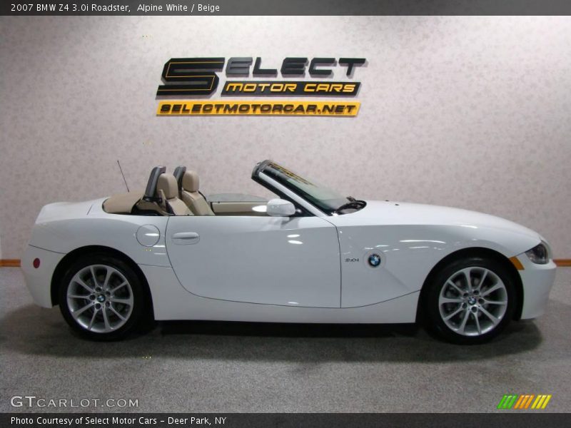 Alpine White / Beige 2007 BMW Z4 3.0i Roadster