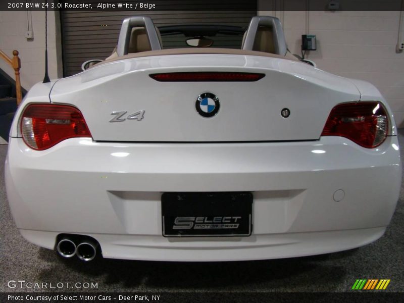 Alpine White / Beige 2007 BMW Z4 3.0i Roadster