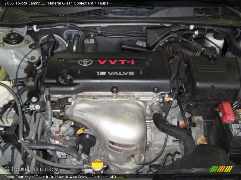 Mineral Green Opalescent / Taupe 2005 Toyota Camry LE