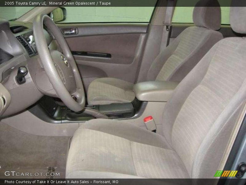 Mineral Green Opalescent / Taupe 2005 Toyota Camry LE
