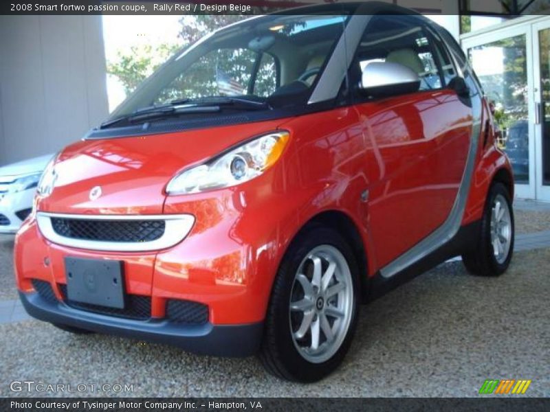 Rally Red / Design Beige 2008 Smart fortwo passion coupe