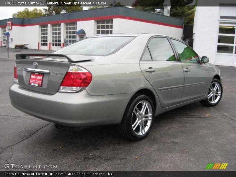 Mineral Green Opalescent / Taupe 2005 Toyota Camry LE