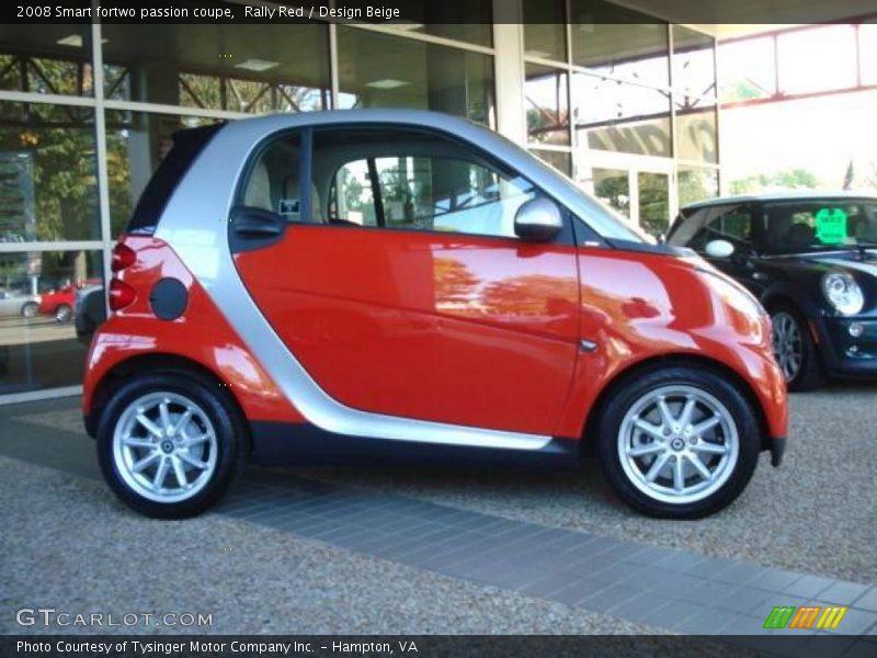 Rally Red / Design Beige 2008 Smart fortwo passion coupe