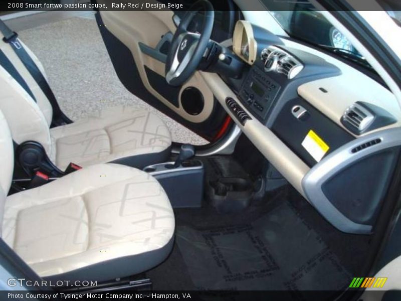Rally Red / Design Beige 2008 Smart fortwo passion coupe