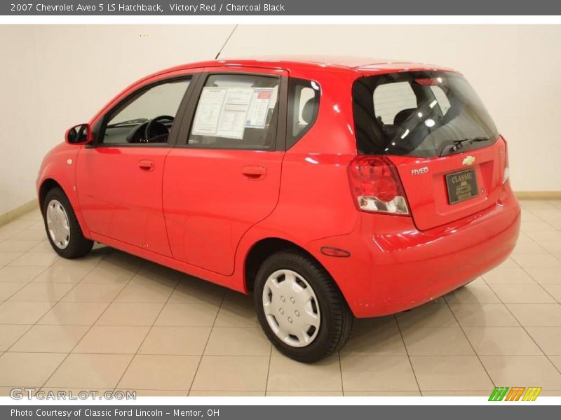 Victory Red / Charcoal Black 2007 Chevrolet Aveo 5 LS Hatchback