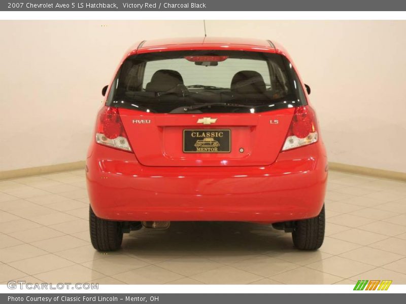 Victory Red / Charcoal Black 2007 Chevrolet Aveo 5 LS Hatchback