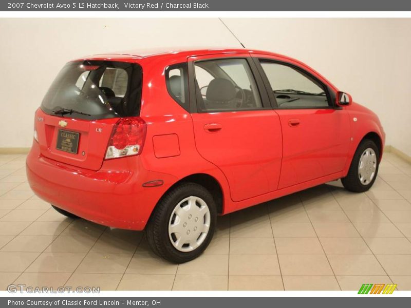 Victory Red / Charcoal Black 2007 Chevrolet Aveo 5 LS Hatchback
