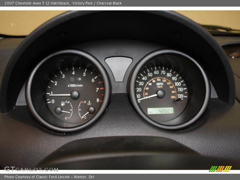 Victory Red / Charcoal Black 2007 Chevrolet Aveo 5 LS Hatchback
