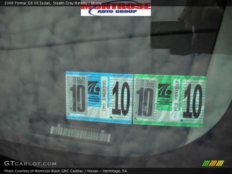Stealth Gray Metallic / Ebony 2006 Pontiac G6 V6 Sedan