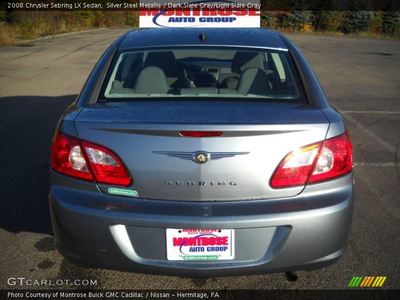 Silver Steel Metallic / Dark Slate Gray/Light Slate Gray 2008 Chrysler Sebring LX Sedan
