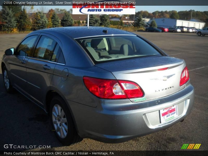 Silver Steel Metallic / Dark Slate Gray/Light Slate Gray 2008 Chrysler Sebring LX Sedan