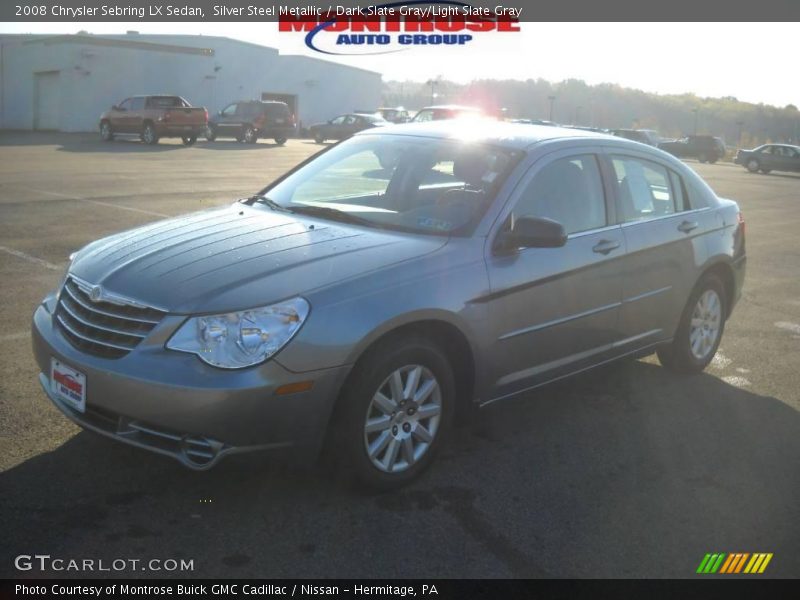 Silver Steel Metallic / Dark Slate Gray/Light Slate Gray 2008 Chrysler Sebring LX Sedan