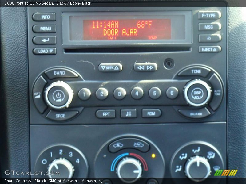 Black / Ebony Black 2008 Pontiac G6 V6 Sedan