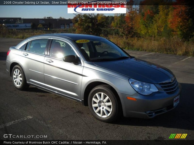 Silver Steel Metallic / Dark Slate Gray/Light Slate Gray 2008 Chrysler Sebring LX Sedan