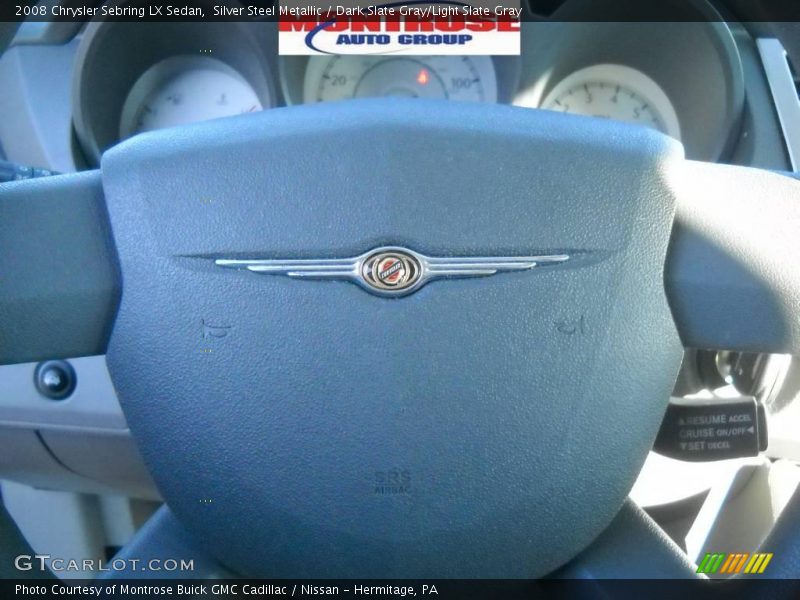 Silver Steel Metallic / Dark Slate Gray/Light Slate Gray 2008 Chrysler Sebring LX Sedan