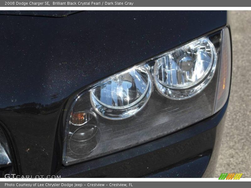 Brilliant Black Crystal Pearl / Dark Slate Gray 2008 Dodge Charger SE