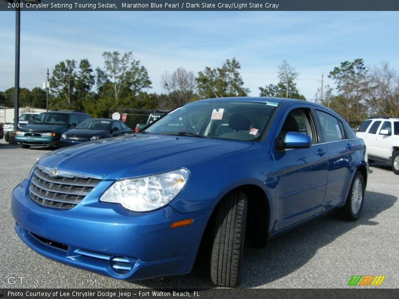 Marathon Blue Pearl / Dark Slate Gray/Light Slate Gray 2008 Chrysler Sebring Touring Sedan