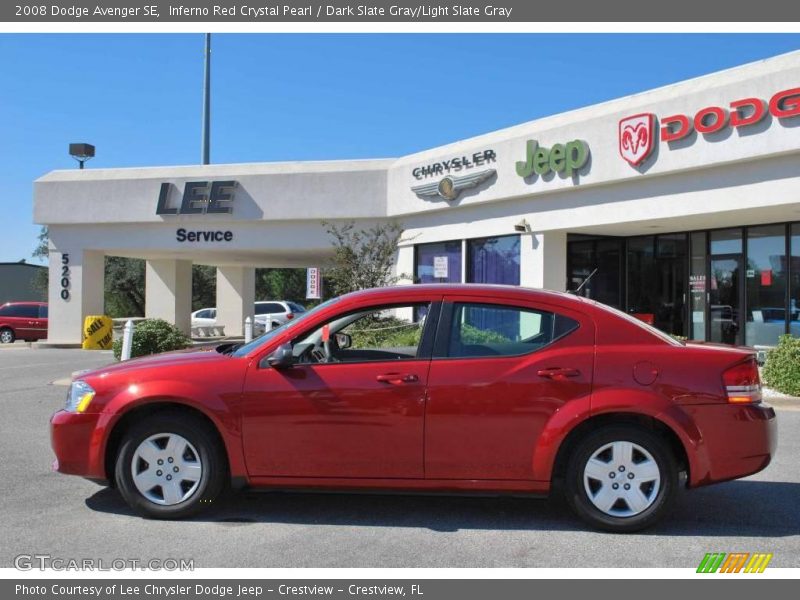 Inferno Red Crystal Pearl / Dark Slate Gray/Light Slate Gray 2008 Dodge Avenger SE