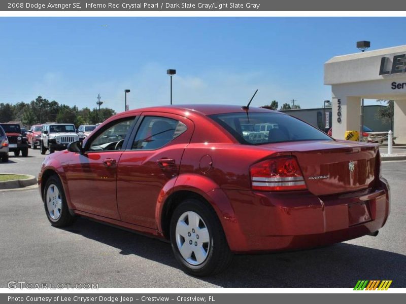 Inferno Red Crystal Pearl / Dark Slate Gray/Light Slate Gray 2008 Dodge Avenger SE