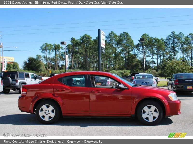 Inferno Red Crystal Pearl / Dark Slate Gray/Light Slate Gray 2008 Dodge Avenger SE