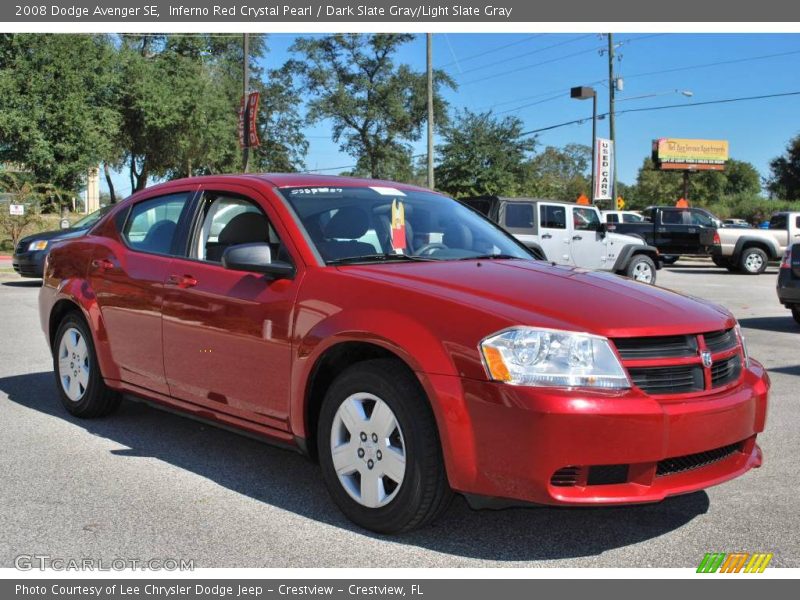 Inferno Red Crystal Pearl / Dark Slate Gray/Light Slate Gray 2008 Dodge Avenger SE