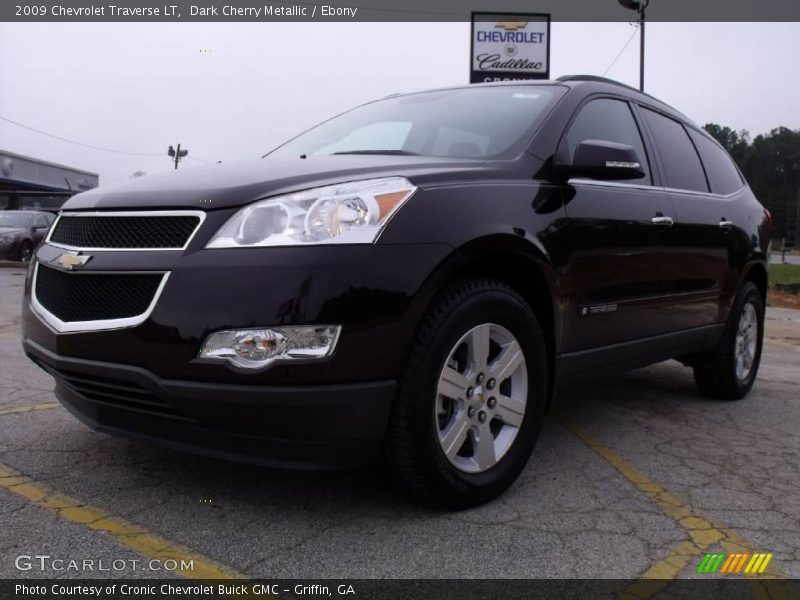 Dark Cherry Metallic / Ebony 2009 Chevrolet Traverse LT