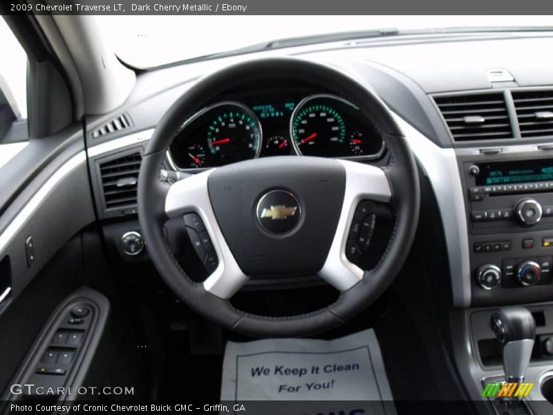 Dark Cherry Metallic / Ebony 2009 Chevrolet Traverse LT