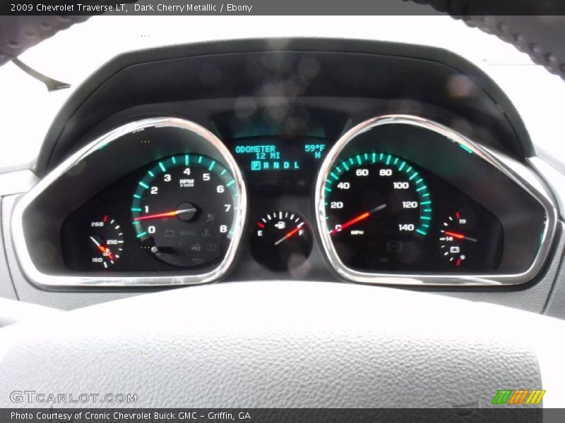 Dark Cherry Metallic / Ebony 2009 Chevrolet Traverse LT