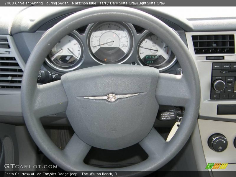 Marathon Blue Pearl / Dark Slate Gray/Light Slate Gray 2008 Chrysler Sebring Touring Sedan