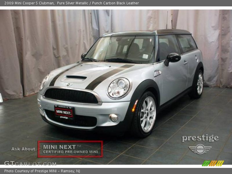 Pure Silver Metallic / Punch Carbon Black Leather 2009 Mini Cooper S Clubman