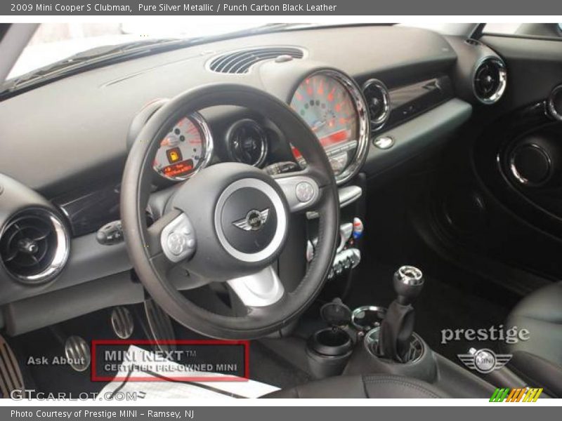 Pure Silver Metallic / Punch Carbon Black Leather 2009 Mini Cooper S Clubman
