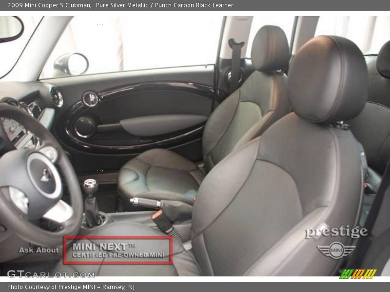 Pure Silver Metallic / Punch Carbon Black Leather 2009 Mini Cooper S Clubman