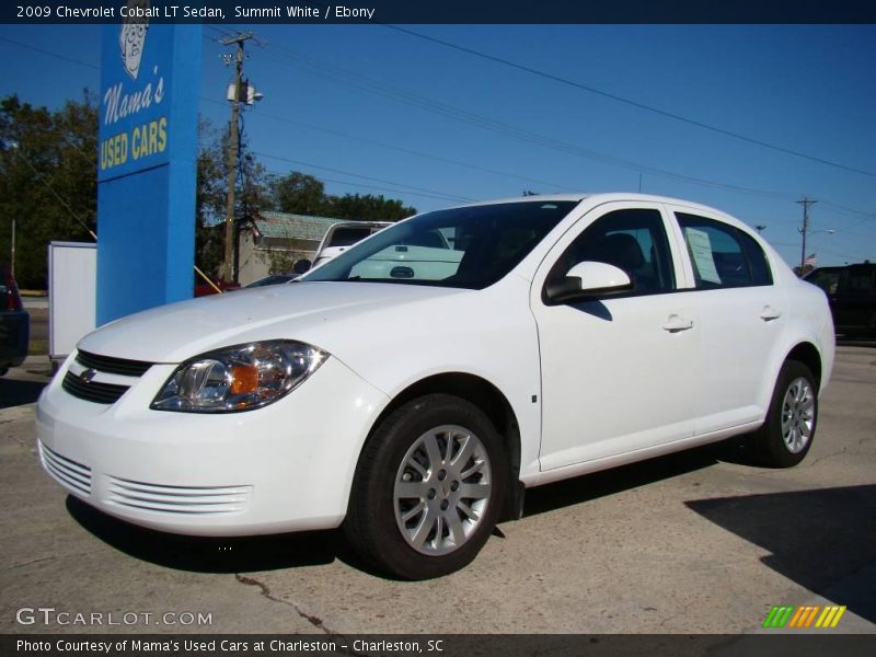 Summit White / Ebony 2009 Chevrolet Cobalt LT Sedan