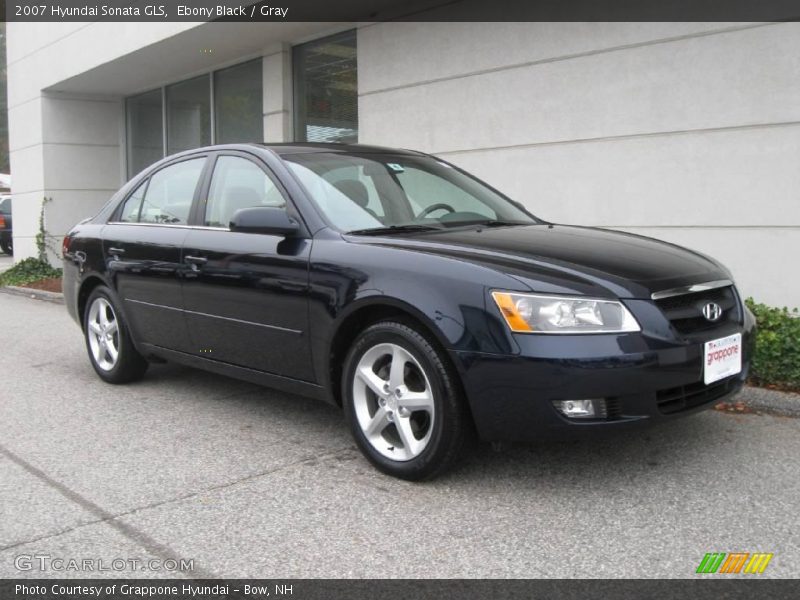 Ebony Black / Gray 2007 Hyundai Sonata GLS