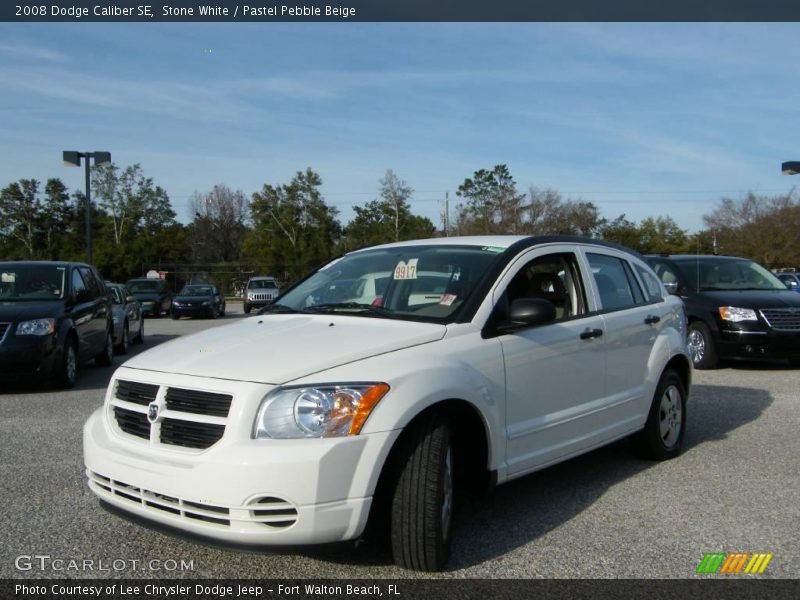 Stone White / Pastel Pebble Beige 2008 Dodge Caliber SE