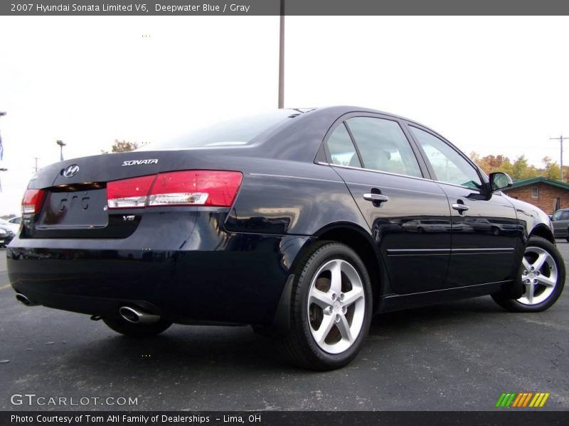Deepwater Blue / Gray 2007 Hyundai Sonata Limited V6
