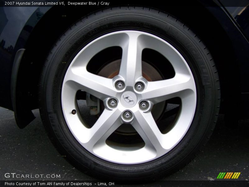 Deepwater Blue / Gray 2007 Hyundai Sonata Limited V6