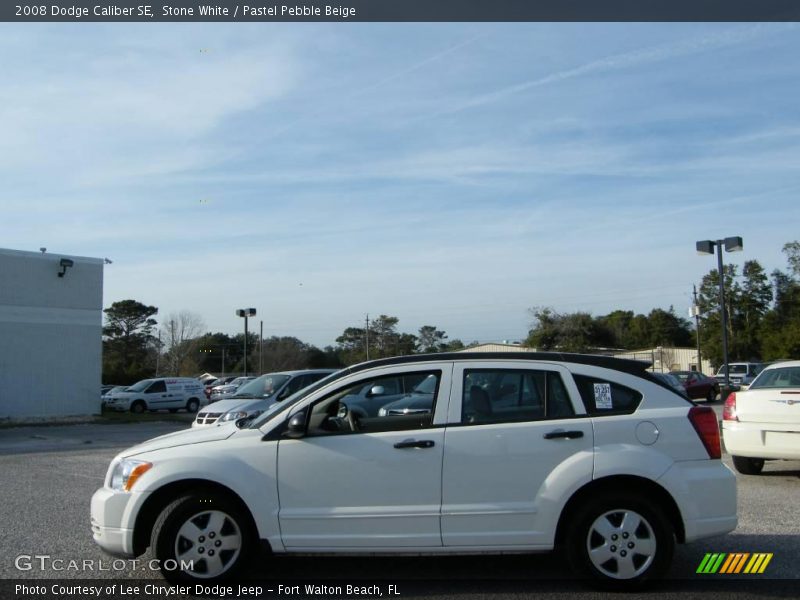 Stone White / Pastel Pebble Beige 2008 Dodge Caliber SE