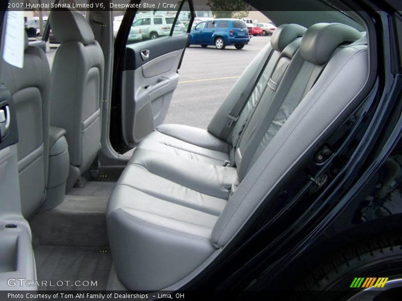 Deepwater Blue / Gray 2007 Hyundai Sonata Limited V6