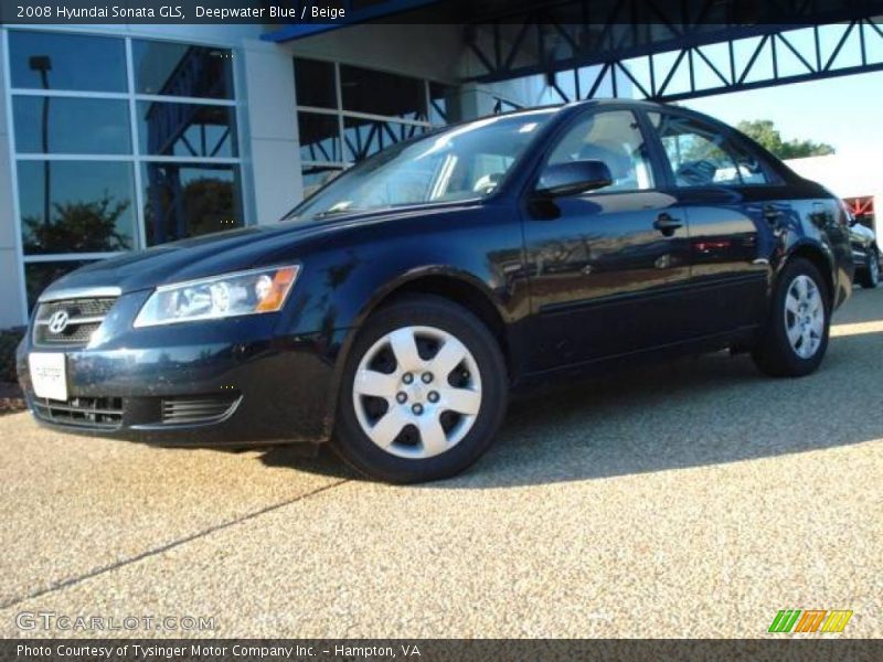 Deepwater Blue / Beige 2008 Hyundai Sonata GLS