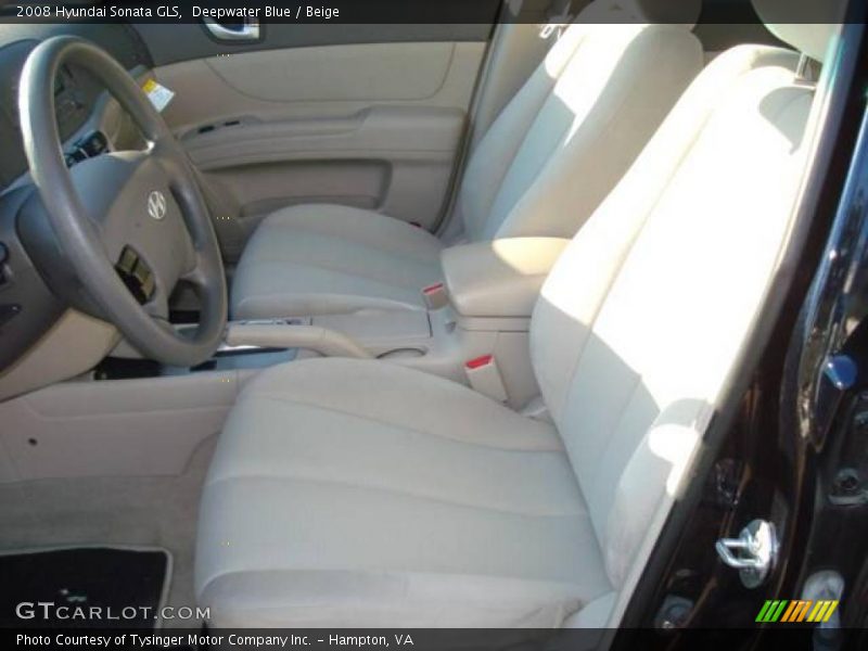 Deepwater Blue / Beige 2008 Hyundai Sonata GLS