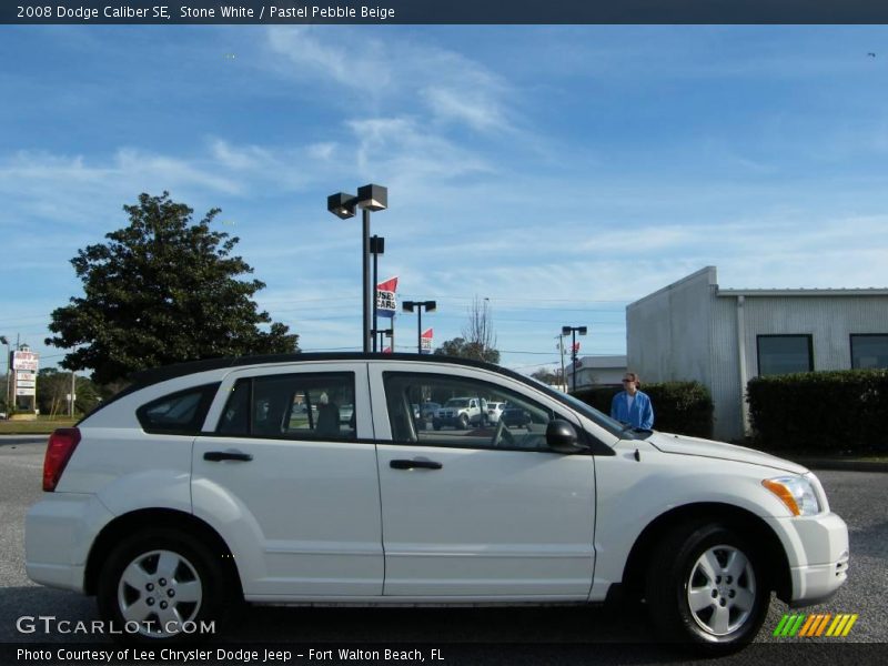 Stone White / Pastel Pebble Beige 2008 Dodge Caliber SE