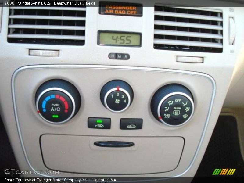 Deepwater Blue / Beige 2008 Hyundai Sonata GLS