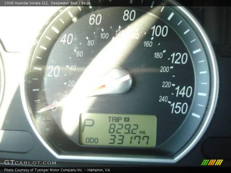 Deepwater Blue / Beige 2008 Hyundai Sonata GLS