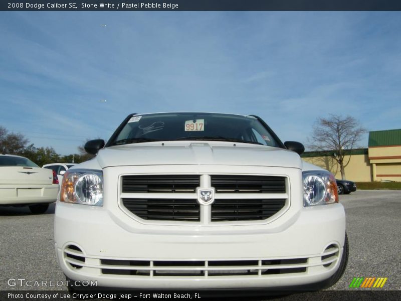 Stone White / Pastel Pebble Beige 2008 Dodge Caliber SE