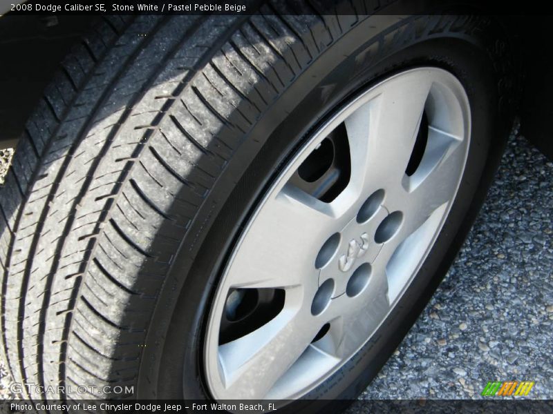 Stone White / Pastel Pebble Beige 2008 Dodge Caliber SE