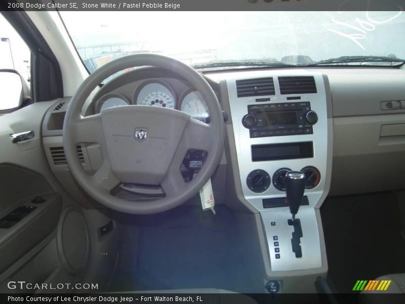 Stone White / Pastel Pebble Beige 2008 Dodge Caliber SE